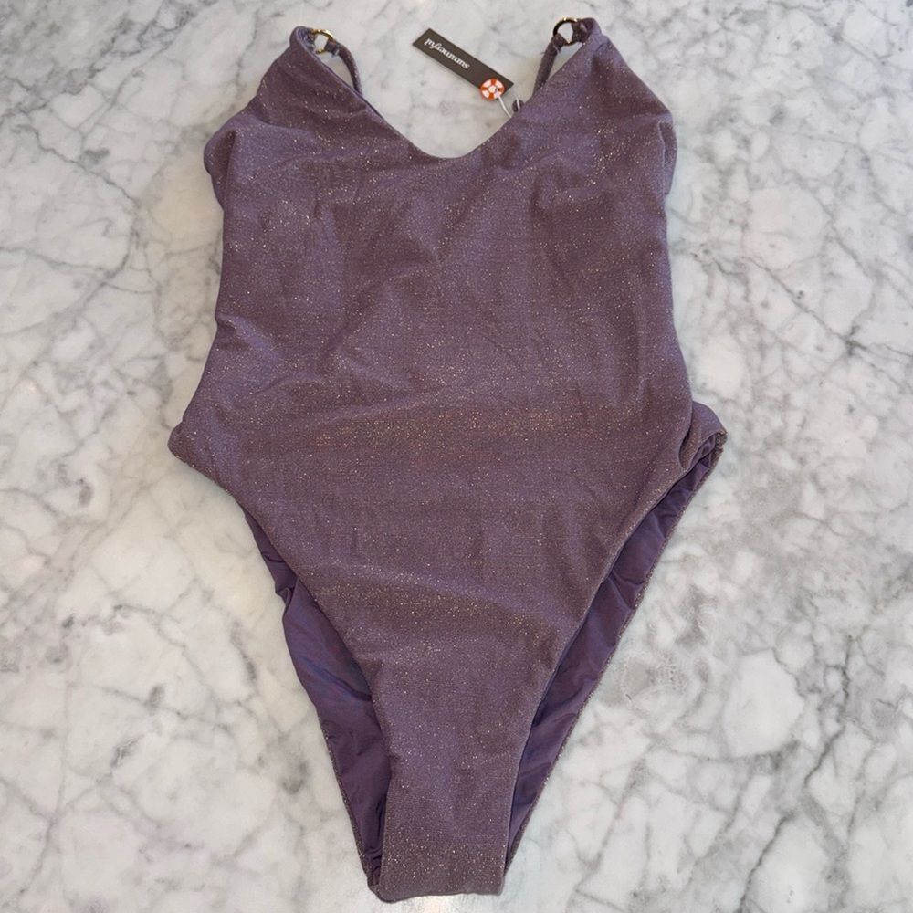 SUMMERFUL ONE PIECE PURPLE & GOLD SWIMSUIT L